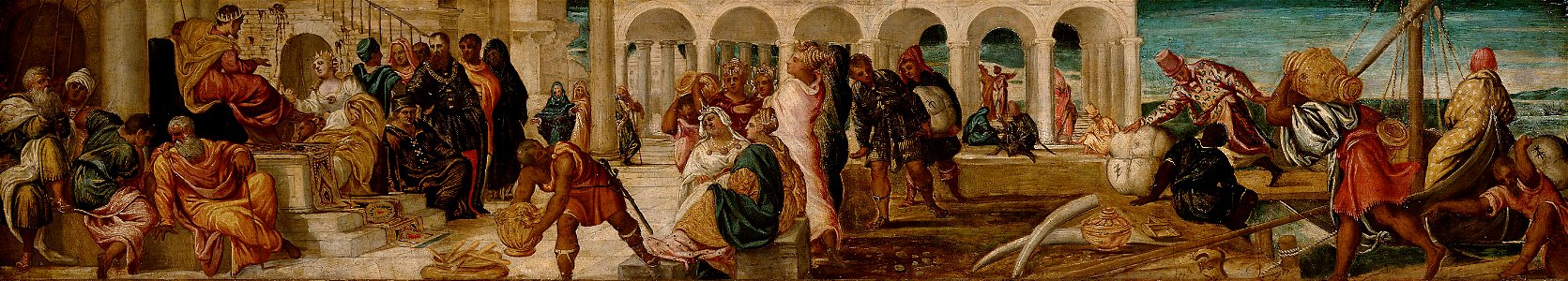 Tintoretto - Königin von Saba vor Salomon, um 1543-1544