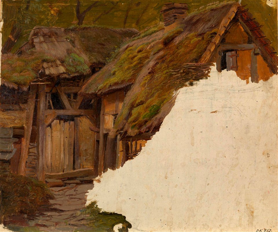 Adolph Tidemand - Study of an old Farm - NG.M.04189 - National Museum of Art, Architecture and Design