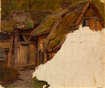Adolph Tidemand - Study of an old Farm - NG.M.04189 - National Museum of Art, Architecture and Design