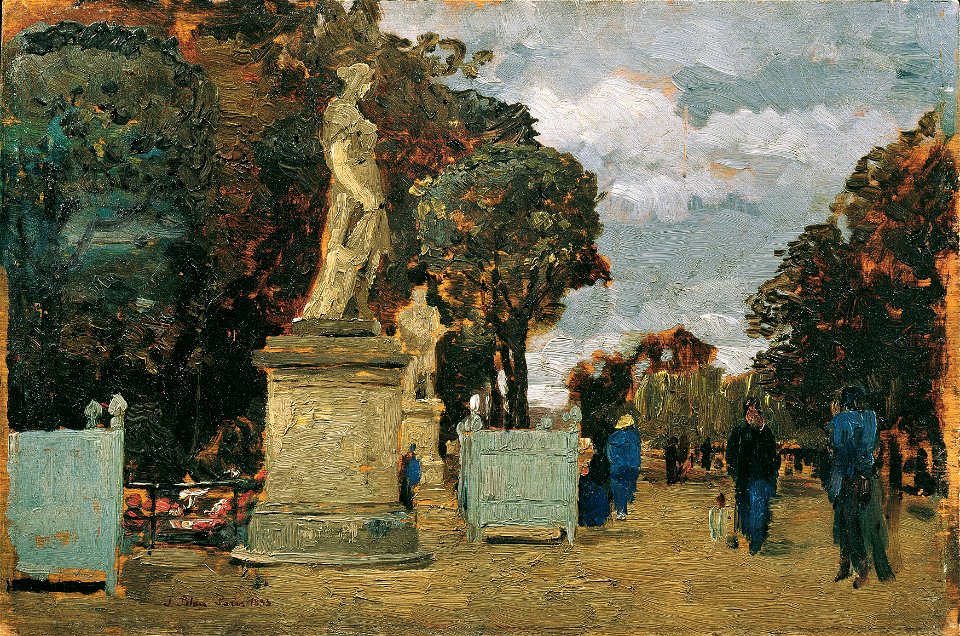 Tina Blau - Aus den Tuilerien – Grauer Tag - 1570 - Österreichische Galerie Belvedere