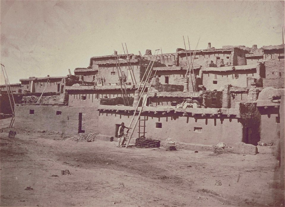 Timothy H. O'Sullivan - Section of South Side of Zuni Pueblo - GEH .197900140050