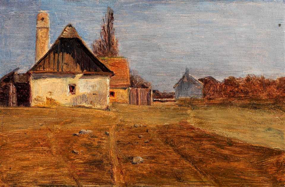 Tina Blau - A Scene in Mannswörth on the Danube
