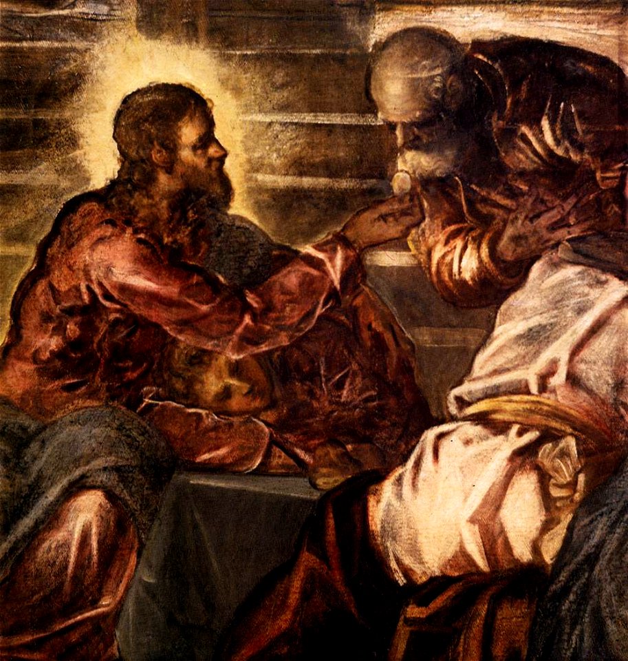Jacopo Tintoretto - The Last Supper (detail) - WGA22563