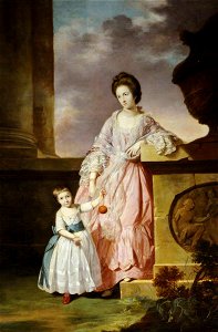 Tilly Kettle (1735-1786) - Lady Frances Greville (1744–1825), Lady Harpur, and Her Son Henry Harpur (1763–1819), Later Sir Henry Harpur Crewe, 7th Bt - 290425 - National Trust