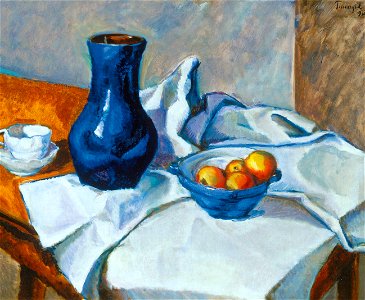 Tihanyi Lajos - Csendélet kék vázában (1911)