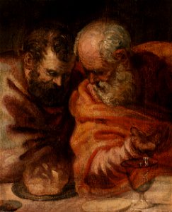 Tintoretto (Jacopo Robusti) - Two Apostles - BF807 - Barnes Foundation. Free illustration for personal and commercial use.