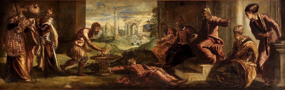 Tintoretto - Mucius Scaevola vor Porsenna, um 1545