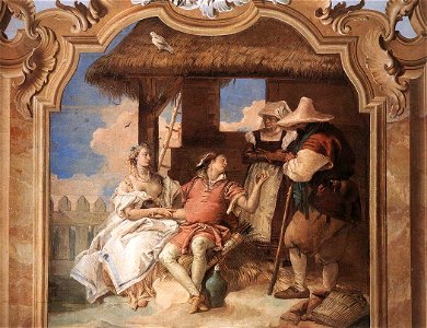 Giovanni Battista Tiepolo - Angelica and Medoro with the Shepherds - WGA22340
