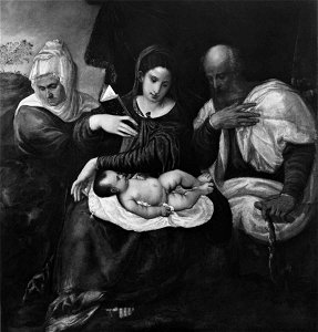 Tintoretto - Sacra Famiglia con sant'Anna, 1540 ca. - 1545 ca., Collezione privata