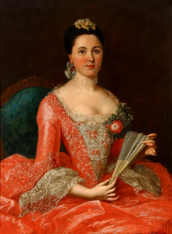 Johann Heinrich Tischbein - Porträt einer adeligen Dame (1758)