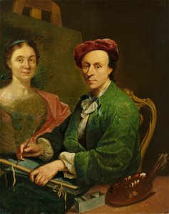 Johann Anton Tischbein - Selbstbildnis an der Staffelei