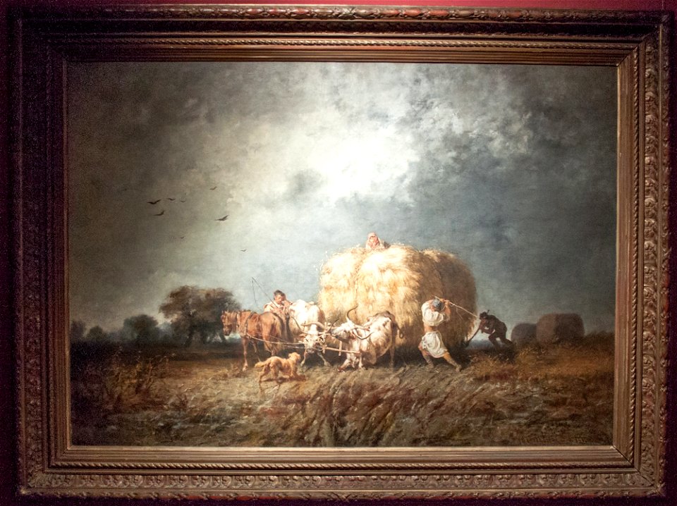 Tilted hay cart - Munkácsy, 1868