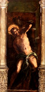 Jacopo Tintoretto - St Sebastian - WGA22579. Free illustration for personal and commercial use.