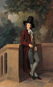Johann Friedrich August Tischbein - Nicolas Châtelain in the Garten - WGA22707