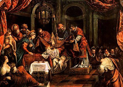 Tintoretto-Circumcision. Free illustration for personal and commercial use.
