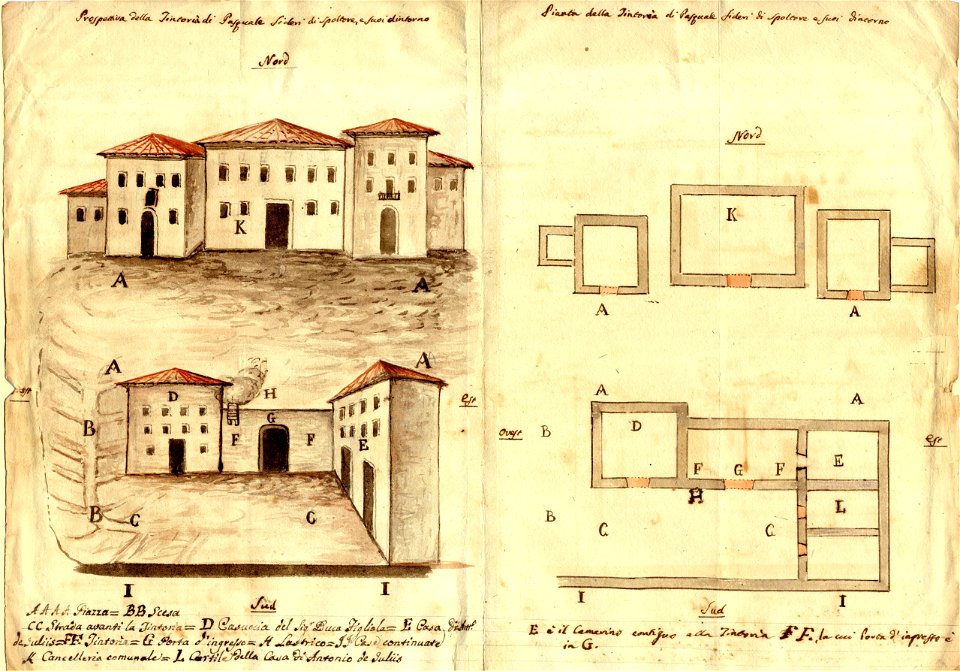 Tintoria di Pasquale Sideri, prospetti e piante, Spoltore 1832 - san dl SAN IMG-00002943