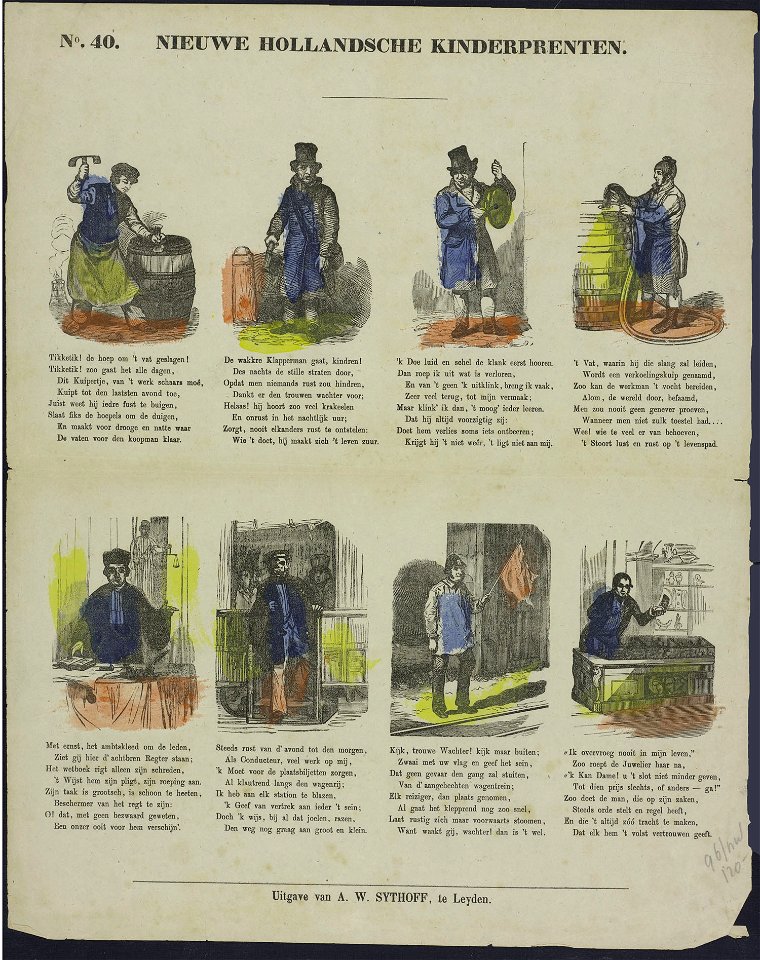 Tikketik! de hoep om 't vat geslagen! Tikketik! zoo gaat het alle dagen-Catchpenny print-PRENT 0140