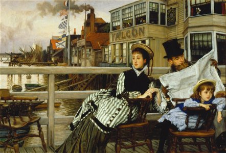 James Tissot - Waiting for the Ferry at the Falcon Tavern