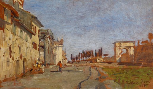 Tina Blau Römisches Capriccio mit Titusbogen 1879