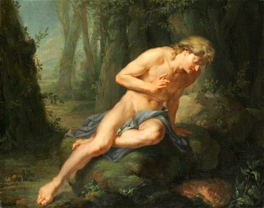 Johann Heinrich Tischbein - Narcissus, 1770. Free illustration for personal and commercial use.