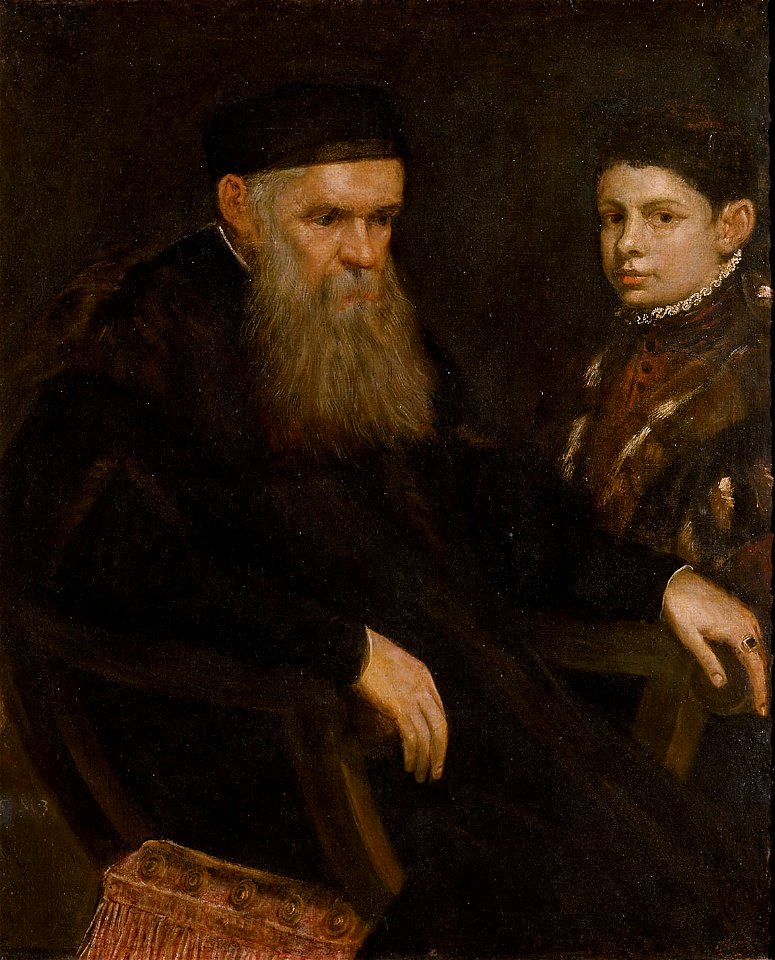 Tintoretto - Alter Mann und Knabe, um 1565