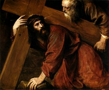Titian - Christ Carrying the Cross - WGA22830. Free illustration for personal and commercial use.