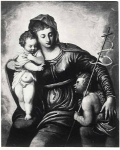 Tintoretto - Madonna con Bambino e san Giovannino, Collezione Benedict