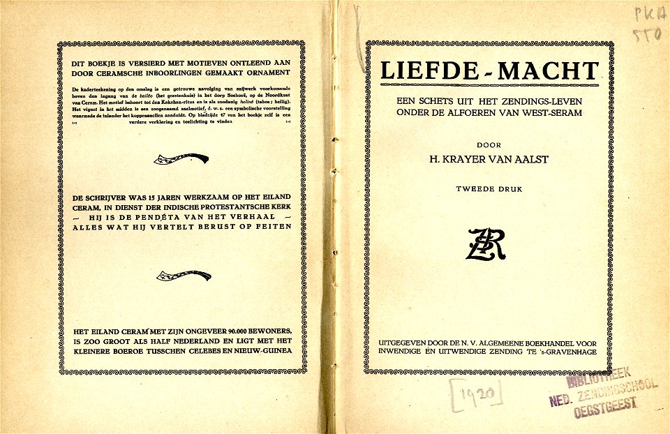 Titelpagina 'Liefde-macht'