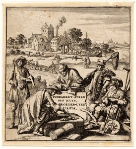 Titelprent Fondament-steen des huis, der broeder-lyke liefde, objectnr A 42183