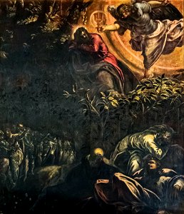 Paintings by Tintoretto in Scuola Grande di San Rocco - Sala superiore - The Prayer in the Garden
