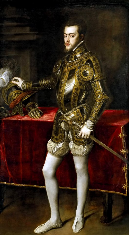Titian - Portrait of Philip II in Armour - WGA22970