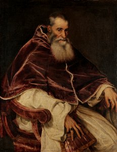 Titian - Pope Paul III - WGA22962. Free illustration for personal and commercial use.
