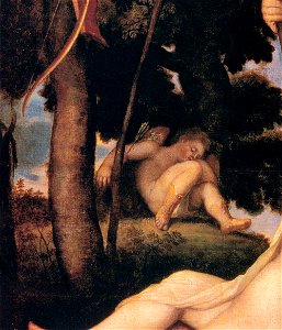 Titian - Venus and Adonis (detail) - WGA22882. Free illustration for personal and commercial use.