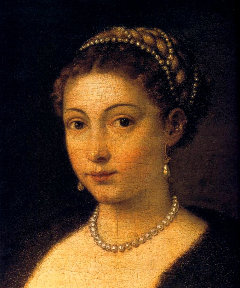 Titian - Woman in a Fur Coat (detail) - WGA22925