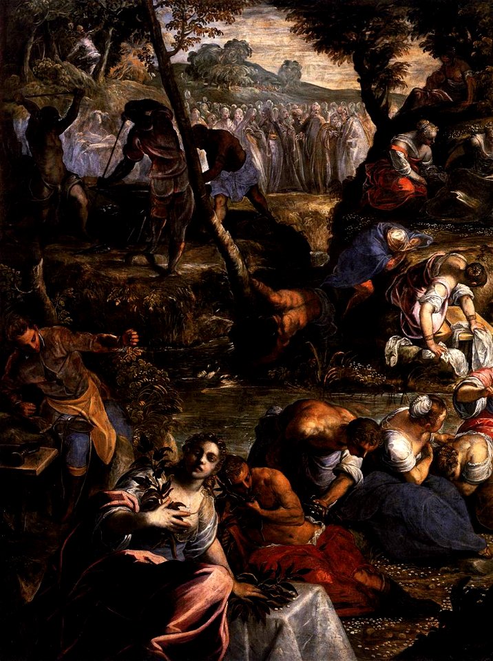 Jacopo Tintoretto - The Jews in the Desert (detail) - WGA22647