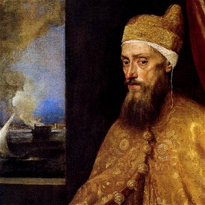 Titian - Portrait of the Doge Francesco Venier (detail) - WGA22976