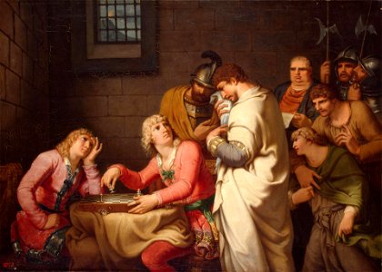 Johann Heinrich Wilhelm Tischbein - Konradin von Schwaben und Friedrich von Baden vernehmen ihr Todesurteil (1785, Hermitage)