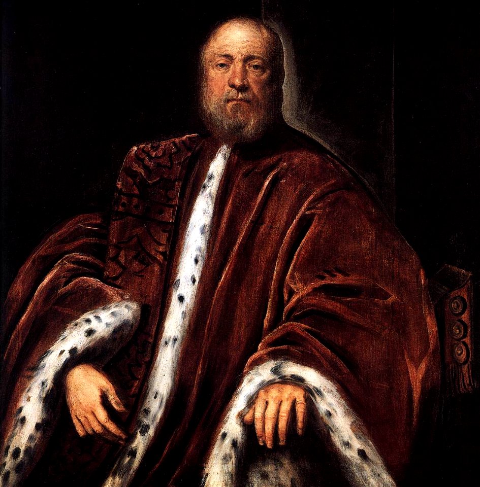 Jacopo Tintoretto - Portrait of a Procurator of St Mark's (detail) - WGA22700