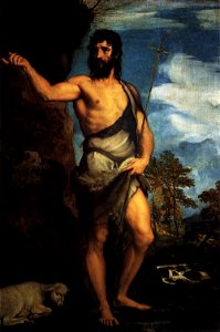 Titian - St John the Baptist in the Desert - WGA22807. Free illustration for personal and commercial use.