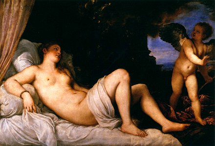 Titian - Danaë - WGA22900. Free illustration for personal and commercial use.
