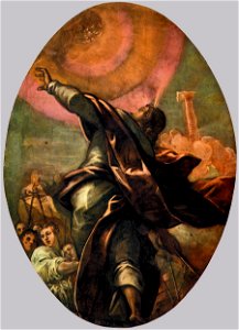 Jacopo Tintoretto - The Pillar of Fire - WGA22542. Free illustration for personal and commercial use.