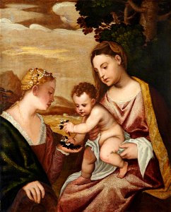 Titian (c.1488-1576) (school of) - Virgin and Child with Saint Catherine - EU0741 - The Torrie Collection