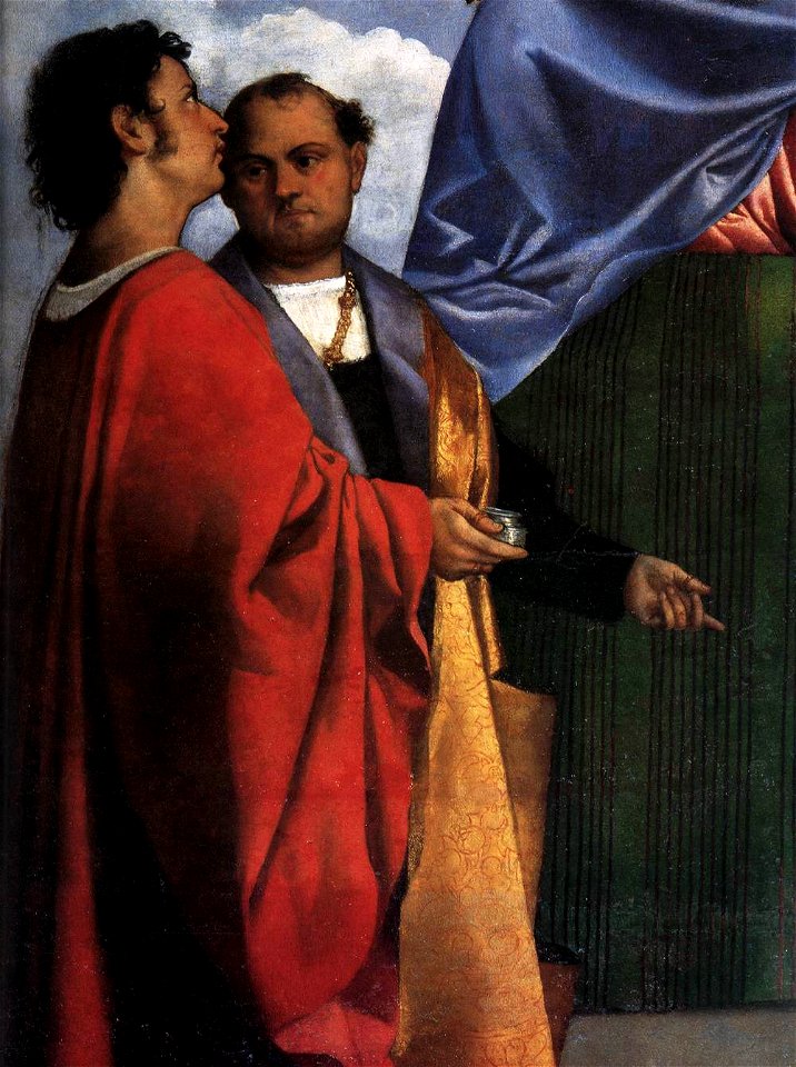 Titian - St Mark Enthroned with Saints (detail) - WGA22766