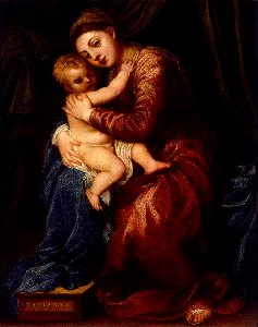 Titian - Virgin and Child - WGA22812. Free illustration for personal and commercial use.