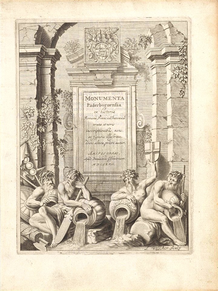 Titelpagina voor- Monumenta Paderbornensia, 1672