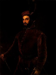 Titian - Portrait of Ippolito dei Medici - WGA22945. Free illustration for personal and commercial use.