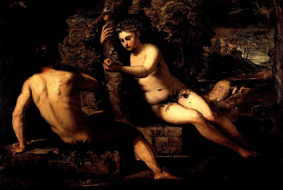 Tintoretto, Jacopo - The Temptation of Adam - 1551-52