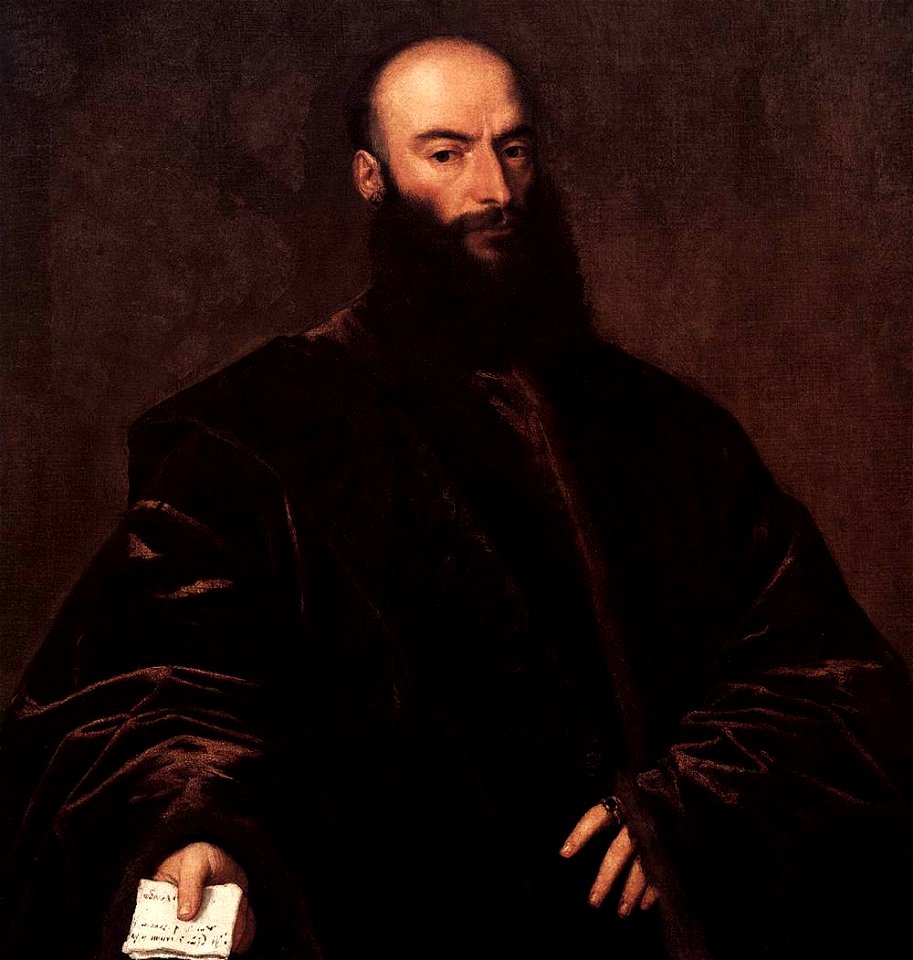 Titian - Portrait of Jacopo (Giacomo) Dolfin (detail) - WGA22944