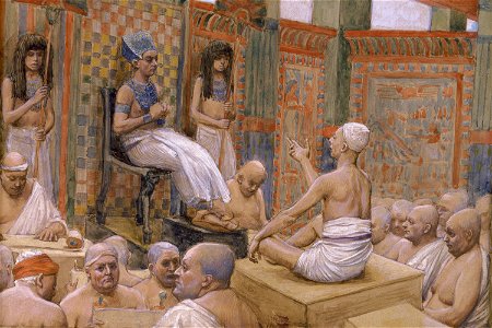 Tissot Joseph Interprets Pharaoh's Dream. Free illustration for personal and commercial use.