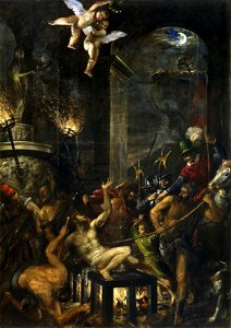 Titian - Martyrdom of St Lawrence - WGA22837. Free illustration for personal and commercial use.